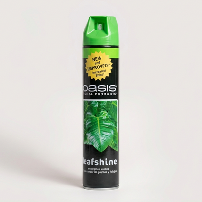 Oasis leafshine spray can on a white background