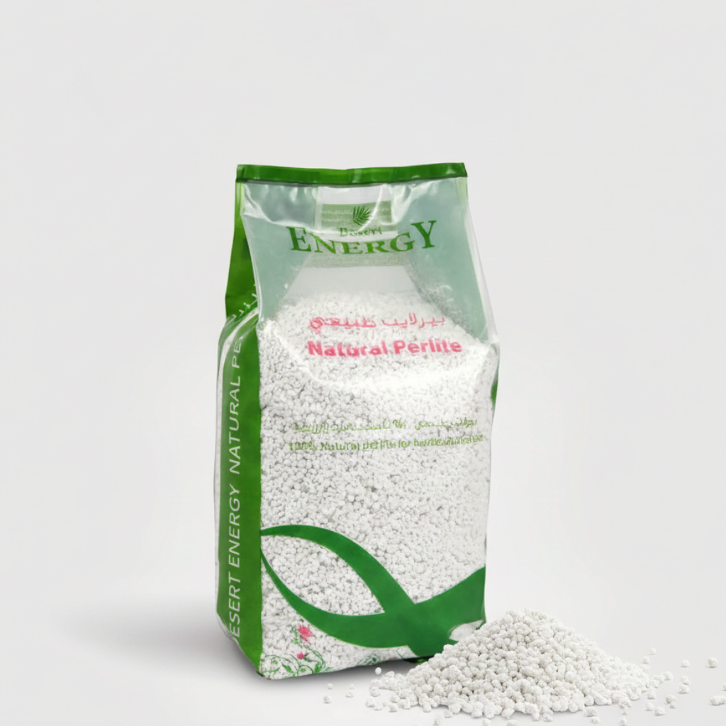 Bag of Desert Energy Natural Perlite on a white background