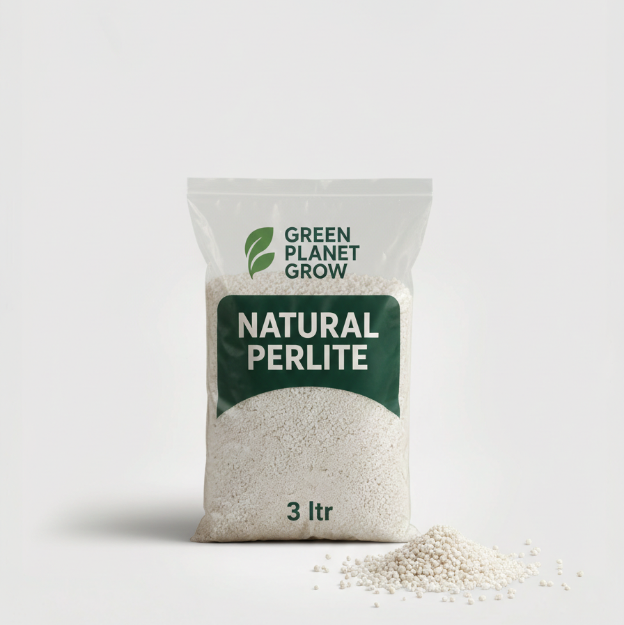 Bag of Green Planet Grow Natural Perlite on a white background