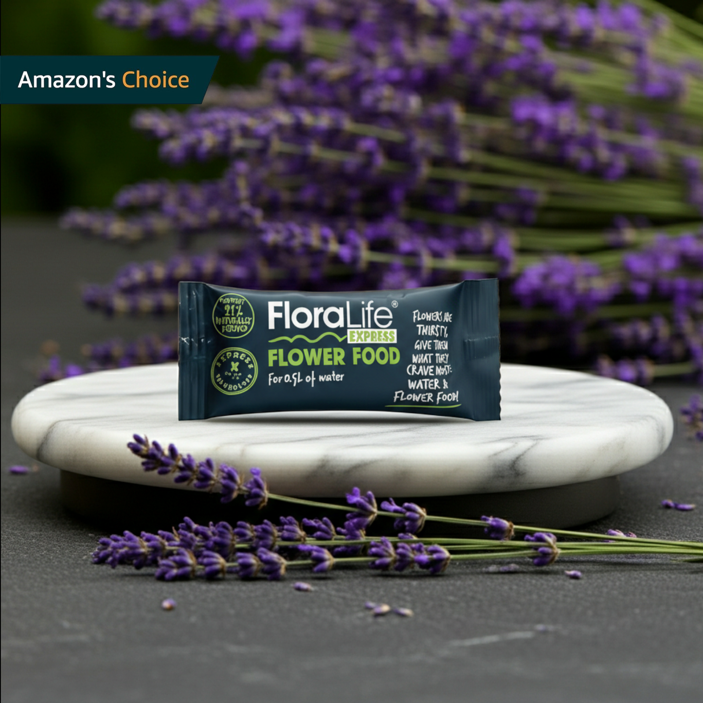 أكياس سائل تغذية الزهور من فلورال لايف إكسبريس (25 كيسًا)